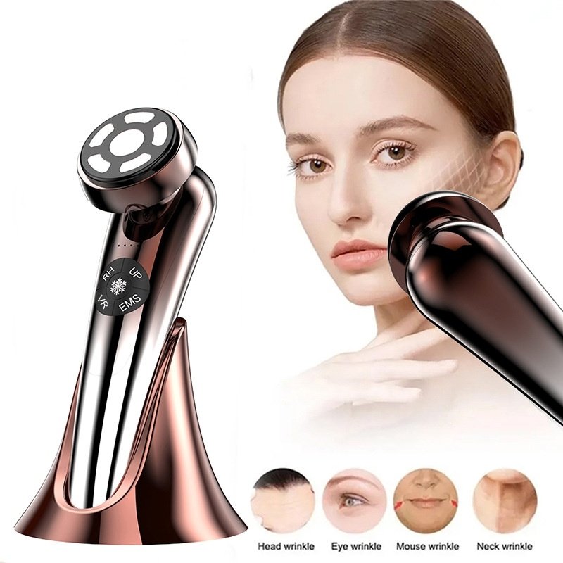 Vibrating Hot-and-cold Therapy Red Light RF Water Infusion Microcurrent Facial Lifting Beauty Device - Image 2